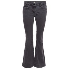 Burberry Jeans a gamba svasata in denim lavato grigio M Vita 30''