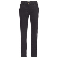 Valentino Black Denim Button Flared Jeans M Waist 32''