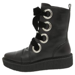 Marc by Marc Jacobs Black Leather Ankle Boots Size 37.5