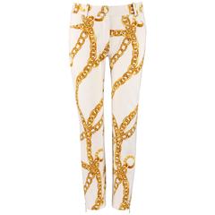 CELINE Spring 2004 MICHAEL KORS Signature Chain Print Cropped Pants 36