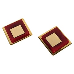 Yves Saint Laurent 1970er Jahre Bakelit-Ohrclips
