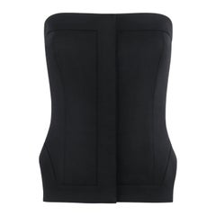 ALEXANDER McQUEEN S/S 2000 "Ojo" Bustier de lana sin tirantes corsé a medida Crop Top