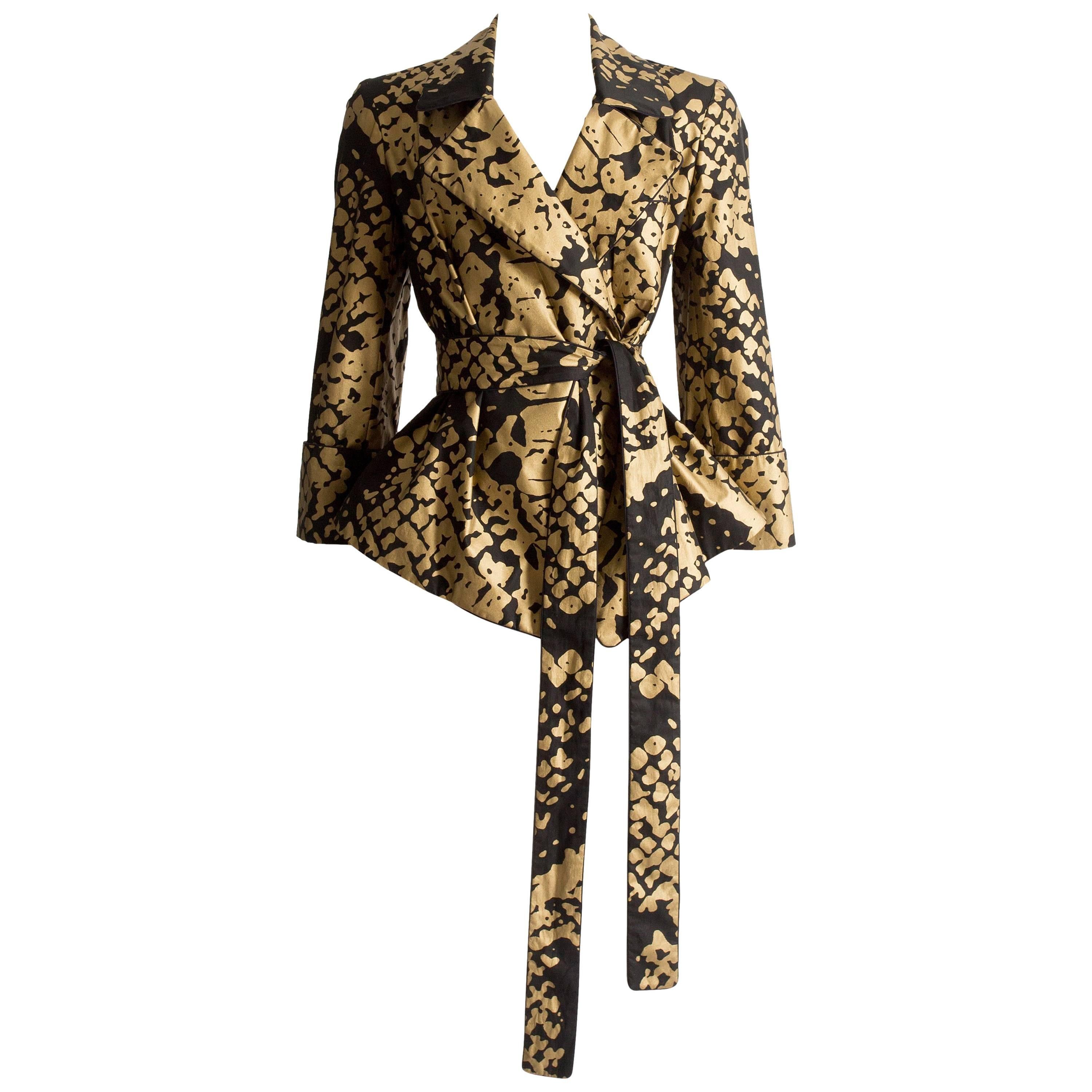 Yves Saint Laurent by Stefano Pilati black and gold evening jacket, circa 2008