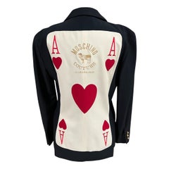 1989 Moschino Couture Vintage Playing Card Blazer