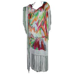 Fringed Missoni Silk Mini Dress with 9