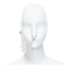 Rare GUCCI Alessandro Michele Runway GG charm chain clip on nose earring