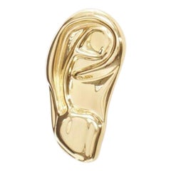 Raro Gucci Alessandro Michele Runway Surrealist oro orecchio clip su orecchio singolo