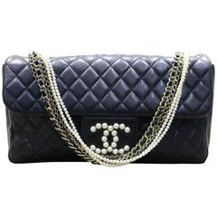 Chanel Black Lambskin Westminster Quilted Pearl Medium Flap Bag 