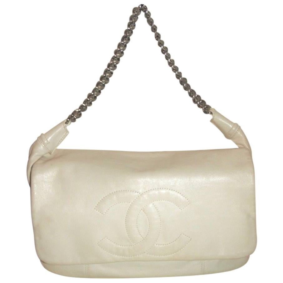 CHANEL Paris-Moscou Métiers d’Art Collection White Leather Flap Bag 