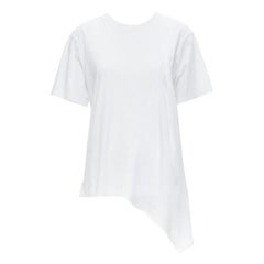 VVB VICTORIA BECKHAM 100% Baumwolle Polyester Einsatz asymmetrisches T-Shirt S