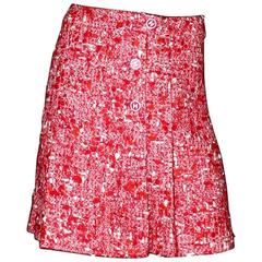 Superbe Chanel Fantasy Tweed Lesage CC Logo Faux Wrap Skirt Seen on Kendall