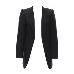 BALENCIAGA DEMNA 2019 black wool power padded shoulder oversized blazer FR34 XS
