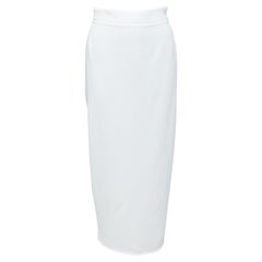MATICEVSKI 2022 Jupe AUS10 L blanche et noire transparente avec fermeture éclair au dos