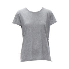 VALENTINO Rockstud 100% cotton grey pyramind spike stud side tshirt S