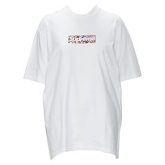SUPREME Murakami Relief Fund floral box logo white cotton tshirt M