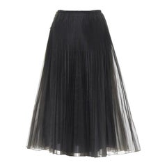 FENDI Midirock mit Knöpfen und Falten und Faltenverschluss an der Taille IT36 XS