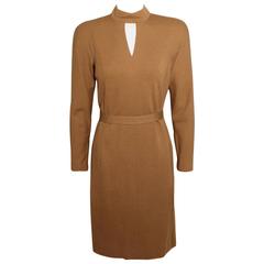 Vintage Pauline Trigere Keyhole Neckline Sheath Dress