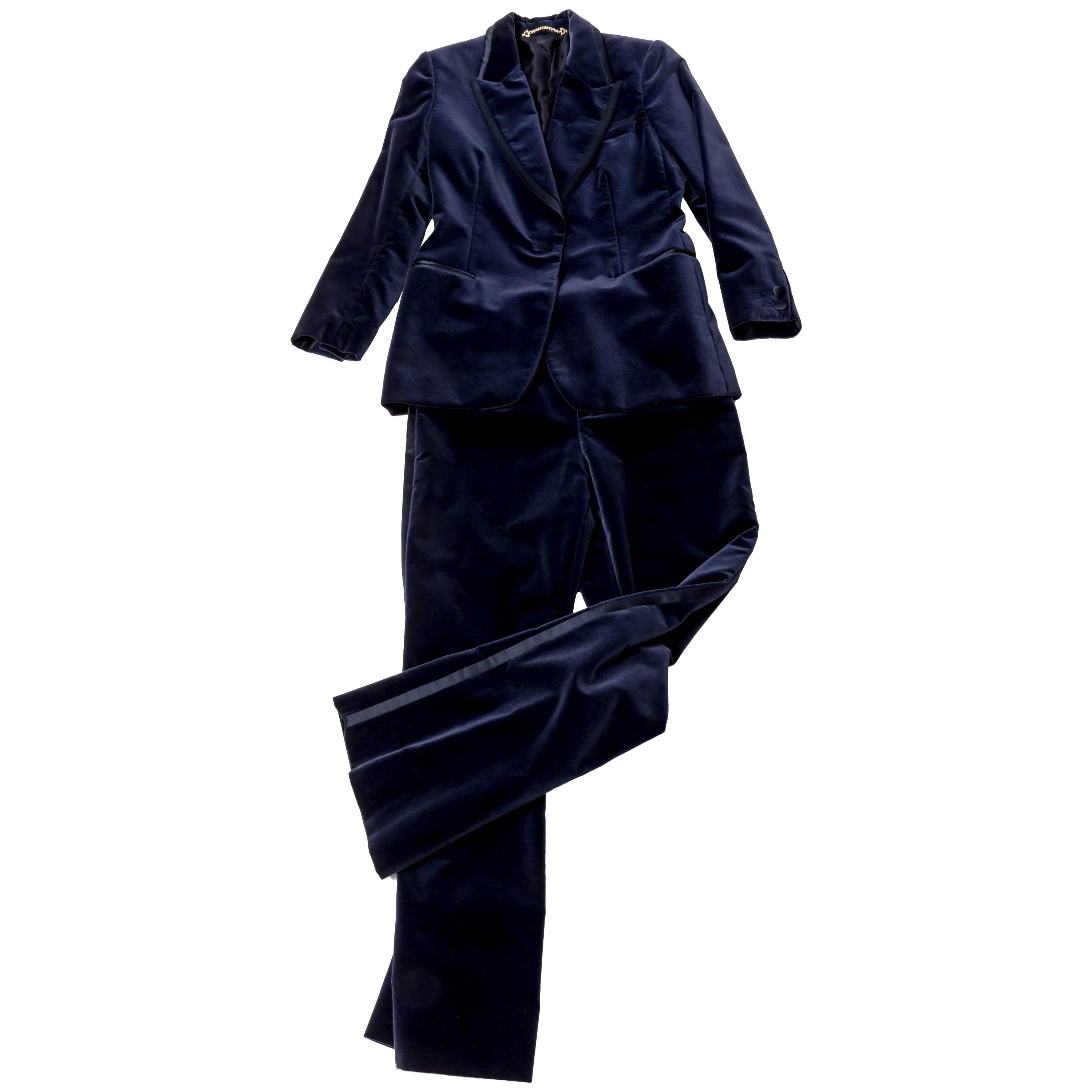 Tom Ford for Gucci Blue Velvet Tuxedo - Size 40