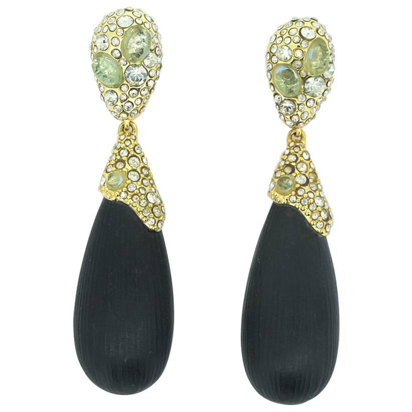Alexis Bittar Double Drop Lucite Earrings For Sale