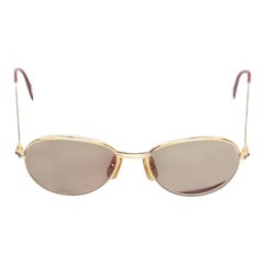 Gafas de sol CARTIER Vintage S Sapphire 55-18 con montura chapada en oro y lentes verdes
