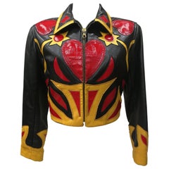 Iconim Museum Piece Moschino Leather Patchwork Jacket