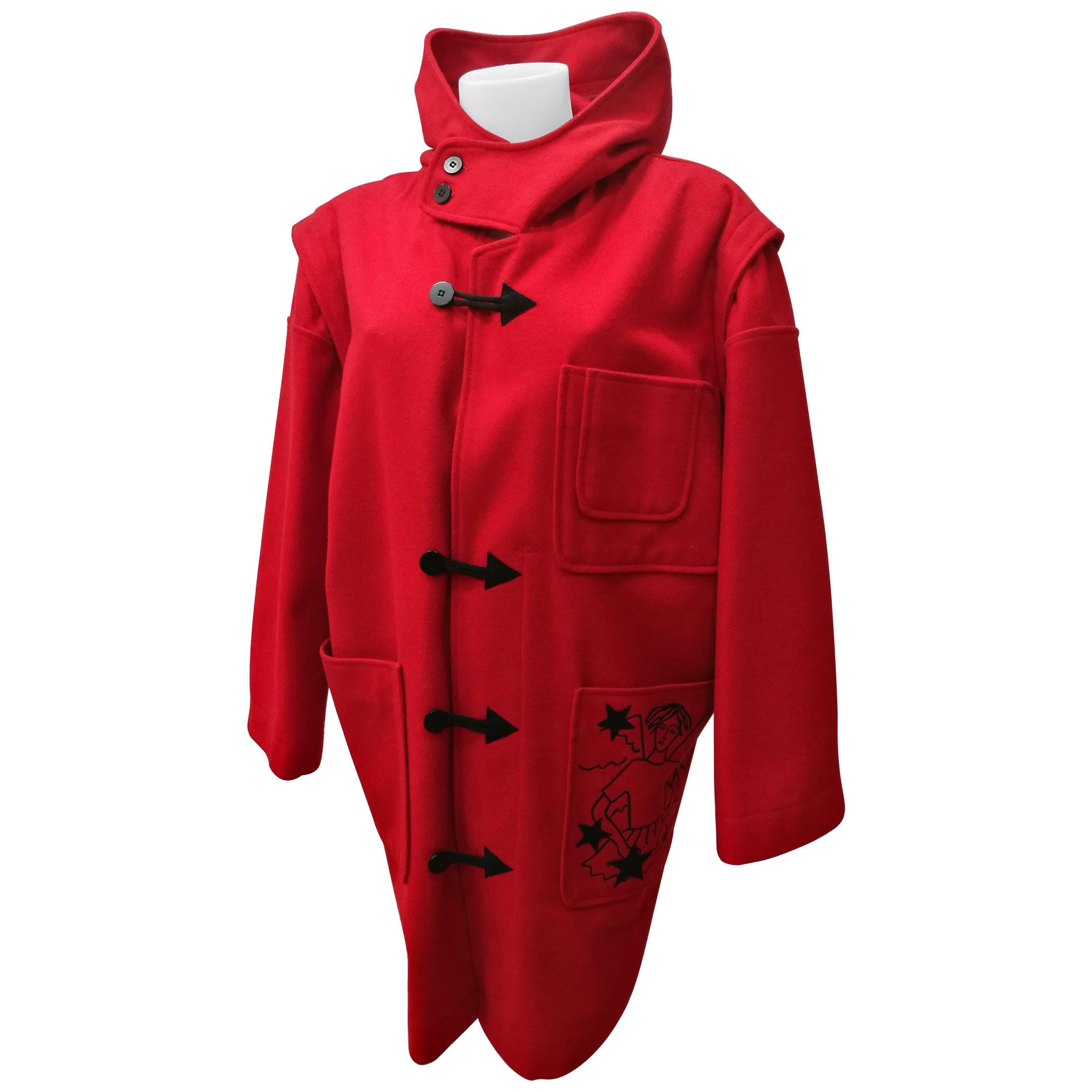 Rare J.C. de Castelbajac Red Coat 