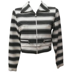 Vintage Versace Jeans Couture Black & White Stripes Jacket