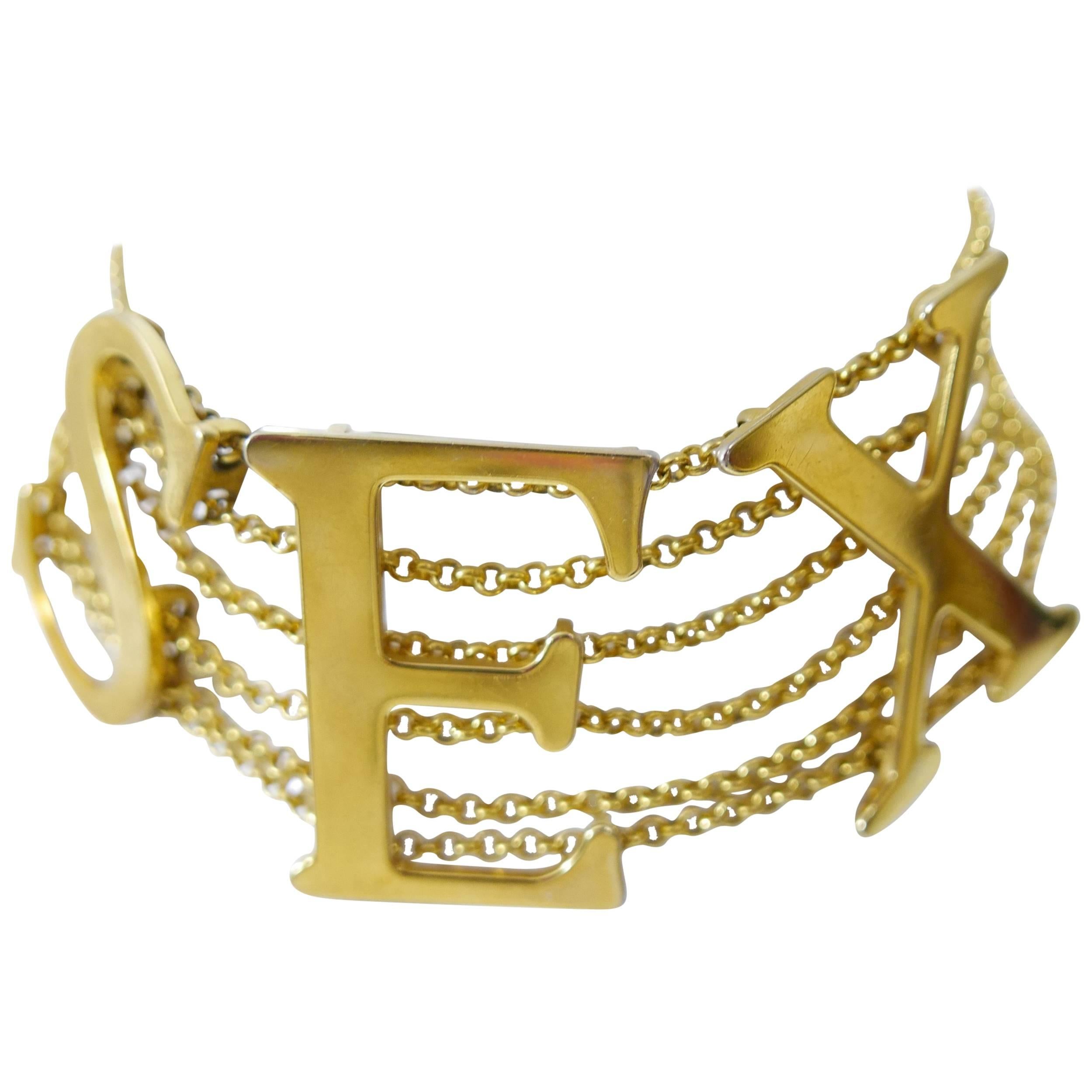DOLCE & GABBANA Gold "SEX" Chocker Necklace