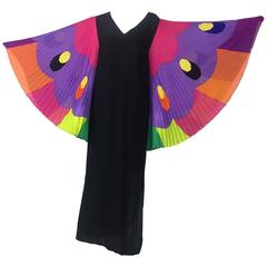 Vintage 1980s Mila Schön Butterfly Sleeve Long Dress