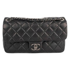 Chanel Borsa Classic Leather trapuntata in pelle d'agnello nera, 2014
