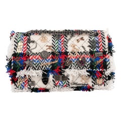 Chanel Quilted Multicoloured Fringed Woolen Tartan Lucky Charm 2.55 Bag, 2007