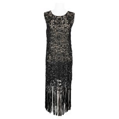 Black Dress from Ribbon Work, 1930s-1940s