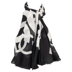 Chanel Cotton Large Foulard Printed with CC Logos