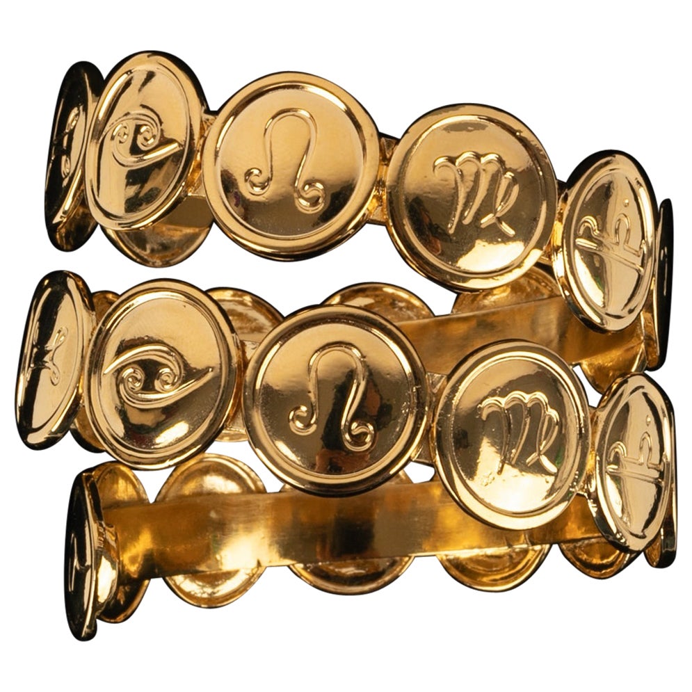Chanel Astrology Zodiac Signs Bracelet, 1980s For Sale