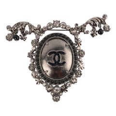 Chanel Dark-Silvery Metal Medallion Brooch, 2008