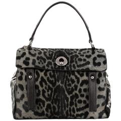 Saint Laurent Muse Two Handbag Leopard Print Pony Hair Medium