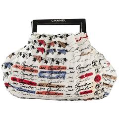 Chanel Velvet Logo Printed Tote Handbag 3