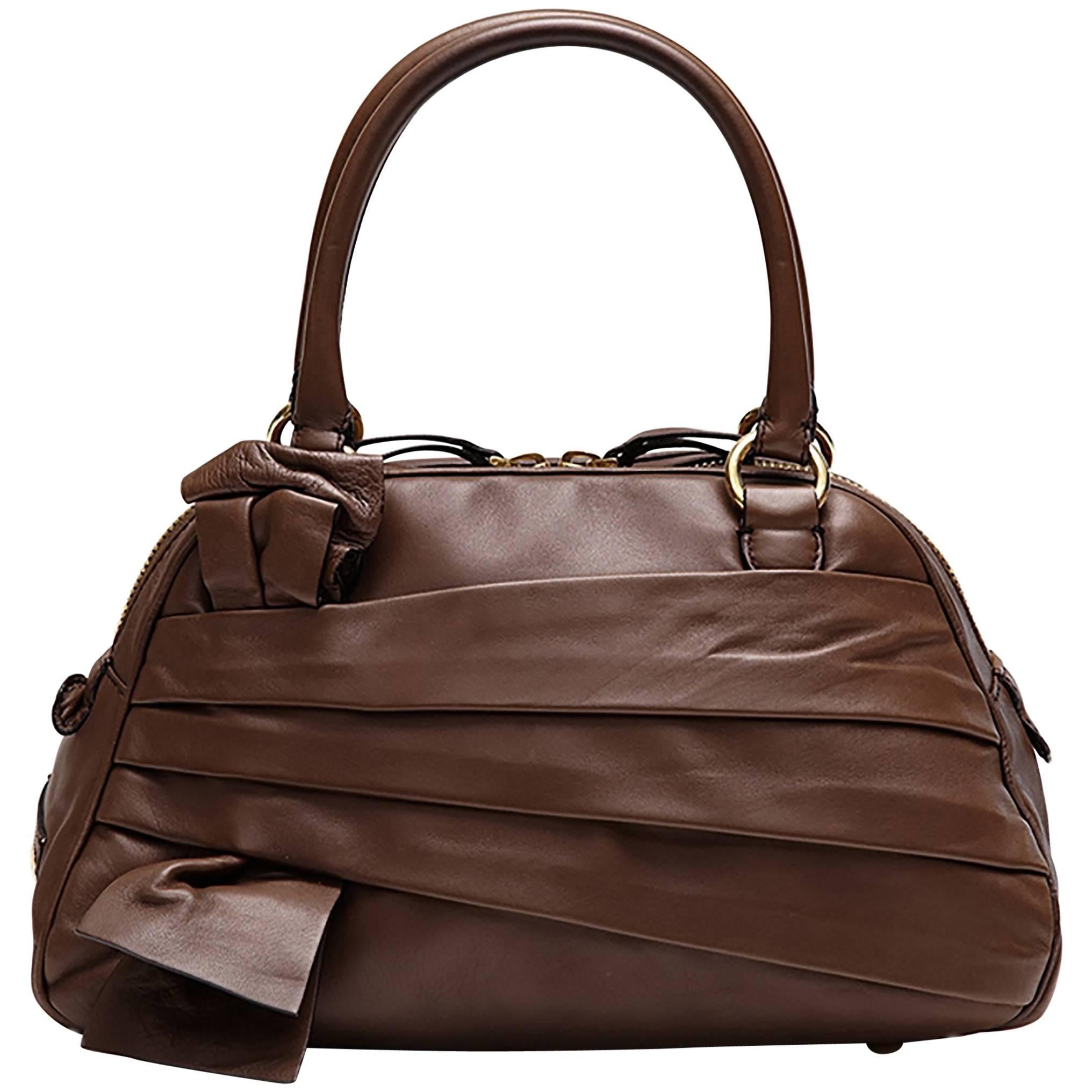 Valentino Pleated Leather Bag