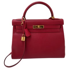 Hermes Rouge Vif Kelly 32 Bag