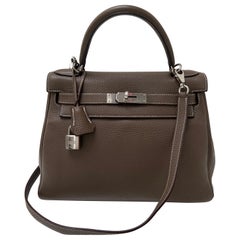 Hermes Etoupe Kelly 28 Bag