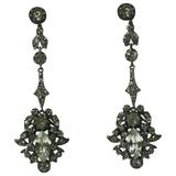 Long Victorian Articulated Paste Earrings
