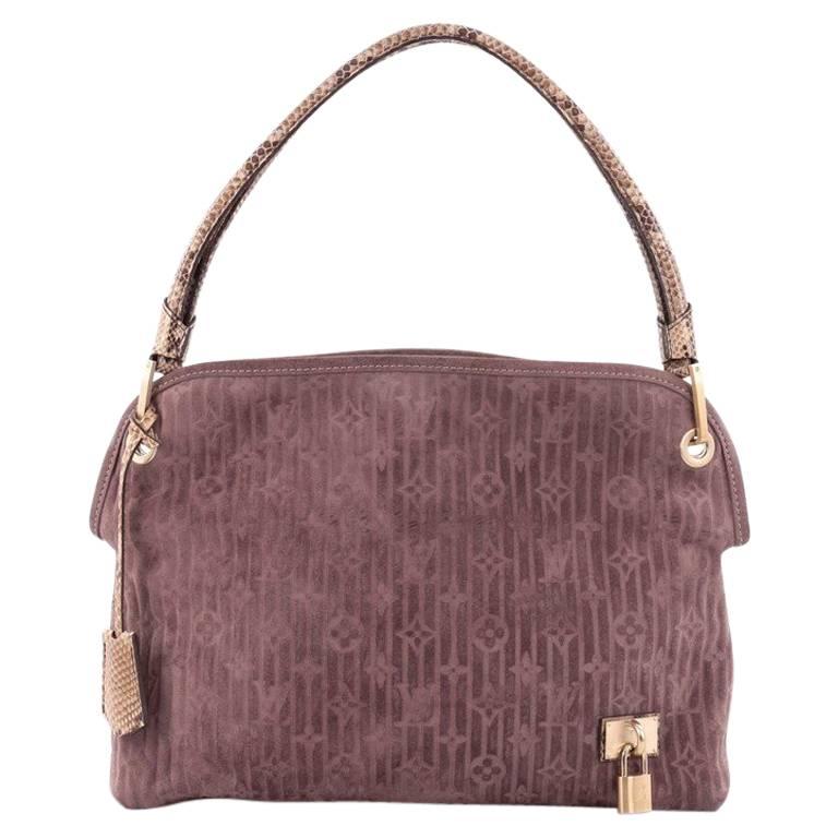 Louis Vuitton Limited Edition Whisper Bag Monogram Suede and Python PM
