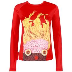 WALTER VAN BEIRENDONCK Winter 1997-1998 Wild & Lethal Trash "Avatar" Print Top