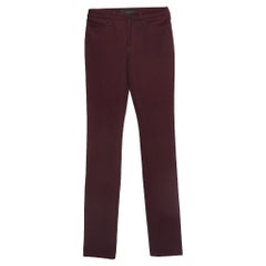 Joseph Burgundy Stretch Knit Skinny Jeans S Taille 24"