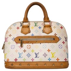 Borsa a Mano Louis Vuitton Alma MM, mehrfarbige Bianco