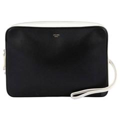 Celine Side Lock Dragonne Pouch Leather