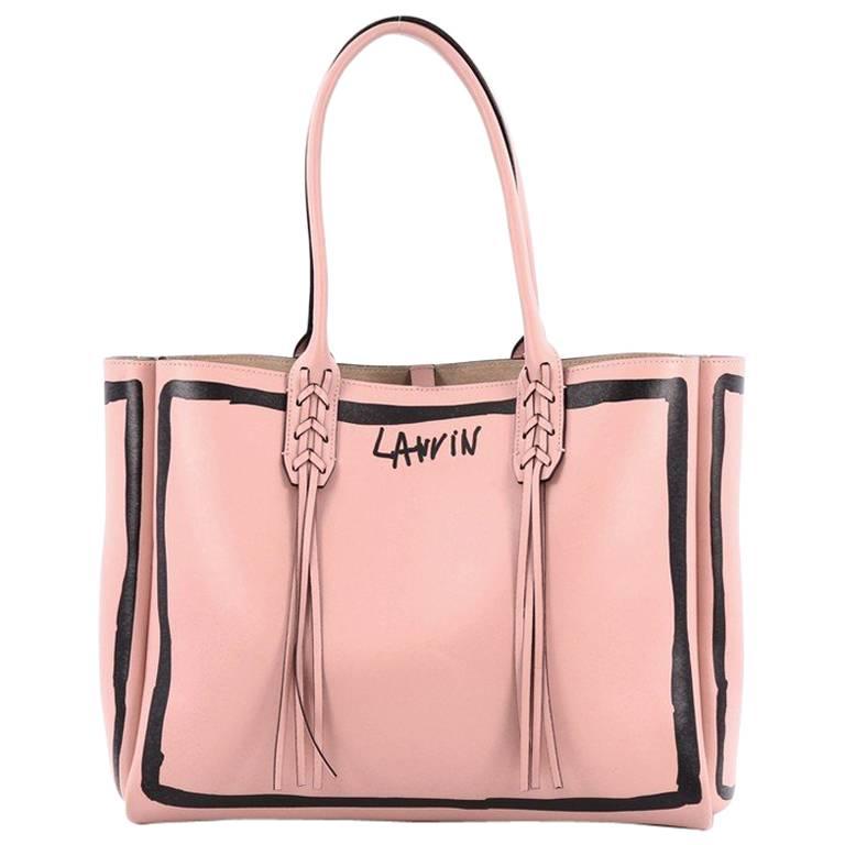 Lanvin Nela Shopper Tote Printed Leather Small