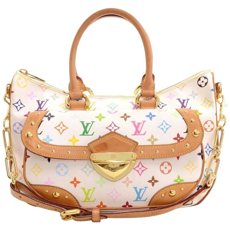 Louis Vuitton Rita White Multicolor Monogram Canvas 2 way Bag