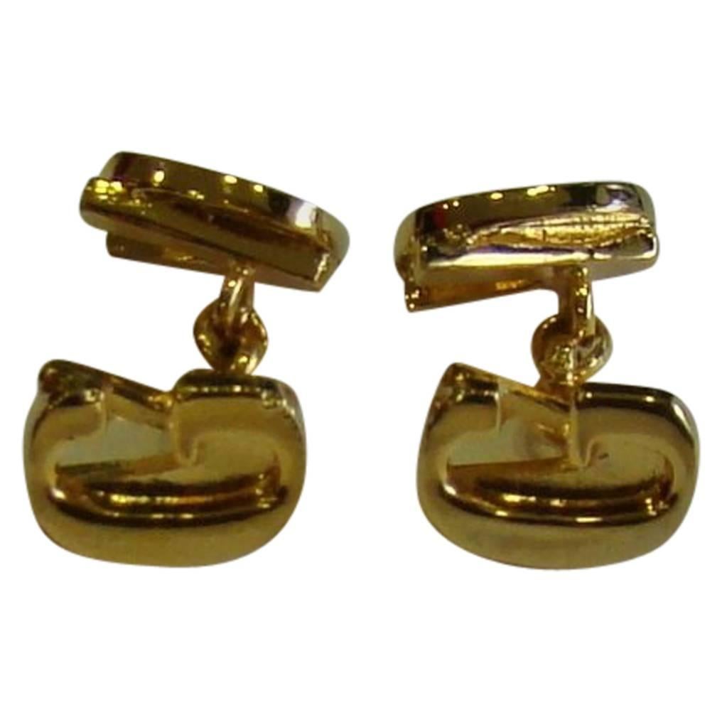 Gianni Versace Gold Cufflinks 1990's For Sale