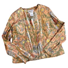 Chanel 6K$ CC Logo Runway Taffeta Silk Jacket